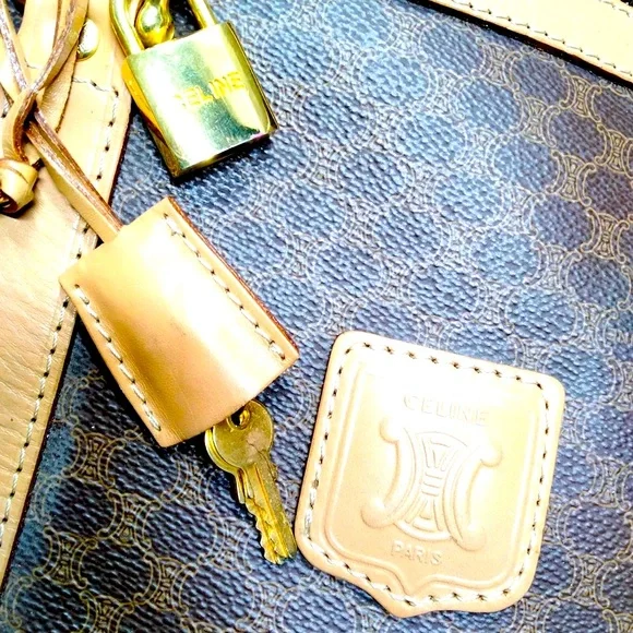 Celine Boston Bag in Excellent Conditionion PVC BROWN COLOR - Picture 8 of 9